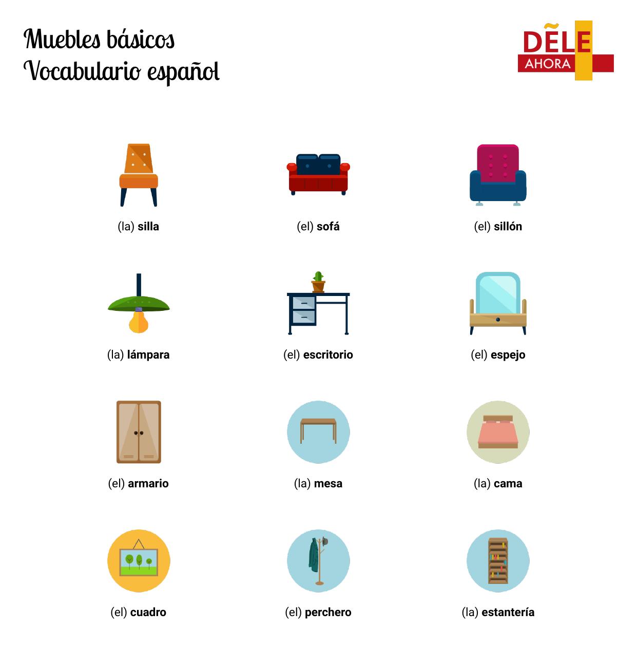 Objetos decorativos de la casa - Vocabulario en español